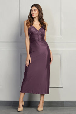 French Purple Bodycon Dress - Starin