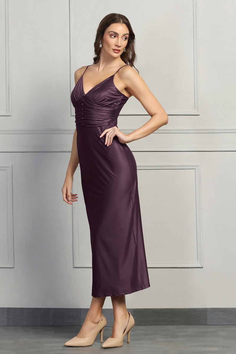 French Purple Bodycon Dress - Starin